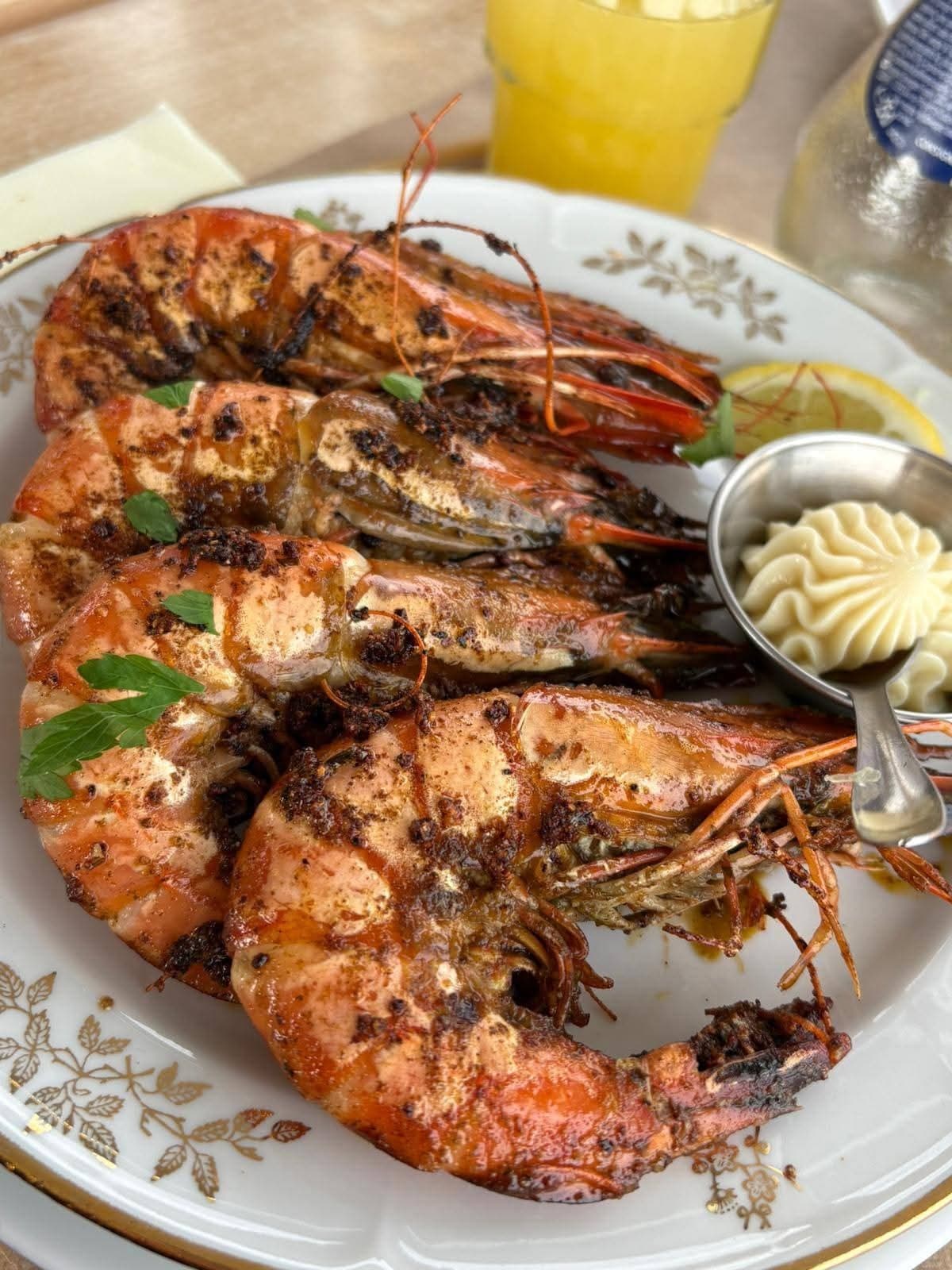 Gambas grillées et beurre maison